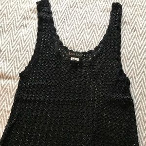 Bebe black knit / beaded tank top